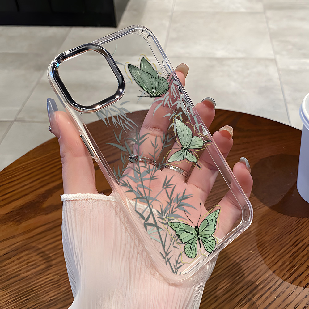 Phone Cases For Samsung A14 - Coque papillon en Silicone pour Samsung