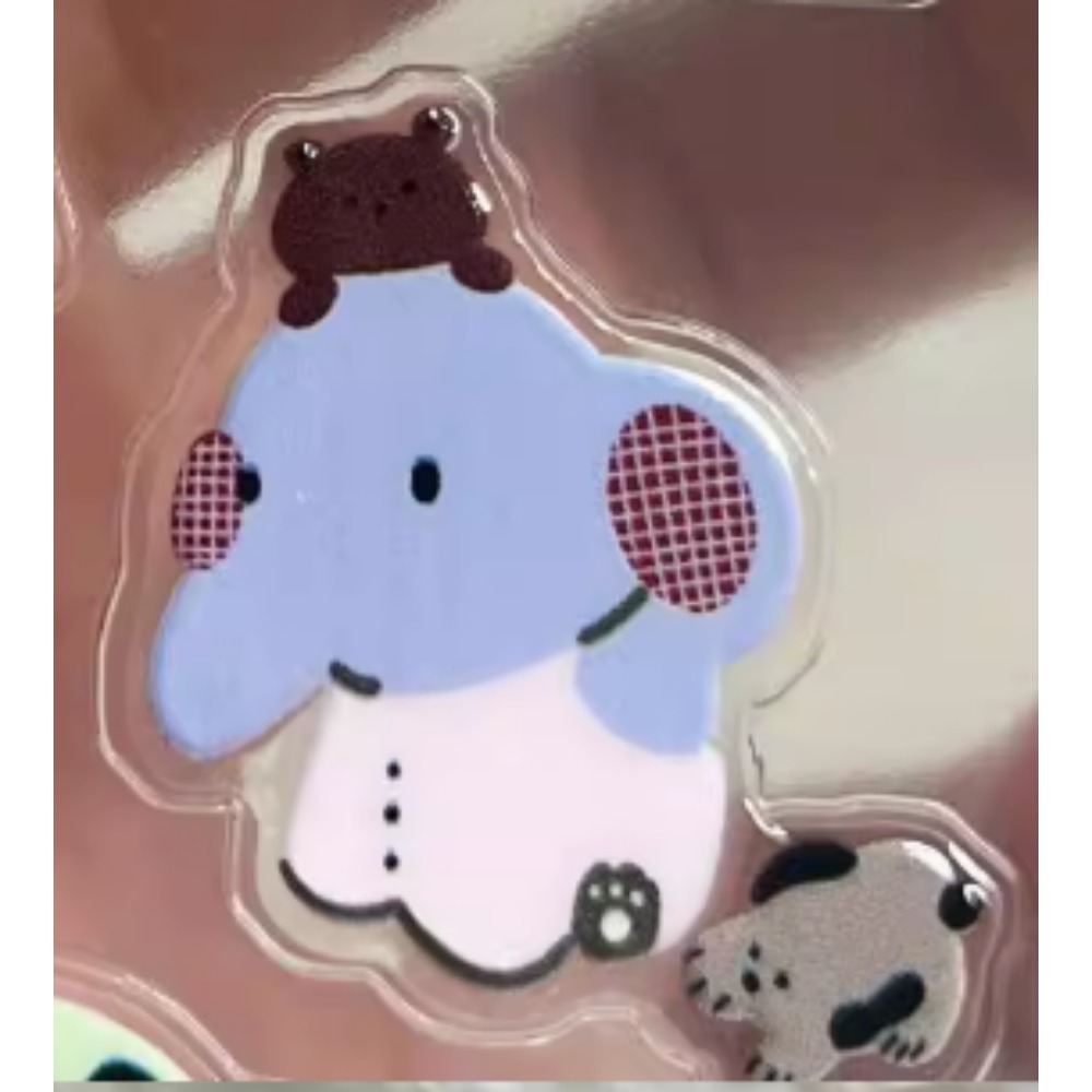 Phone Cases Rubber - Autocollants INS abstraits kawaii Chat Éléphant