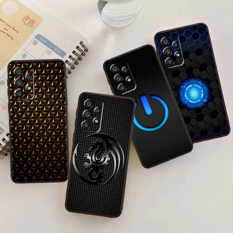 Phone Cases For Samsung A14 - Coque de téléphone noire à motif
