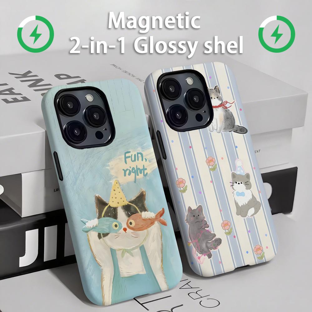 Phone Cases For Iphone 15 - Coque de téléphone magnétique 2 en