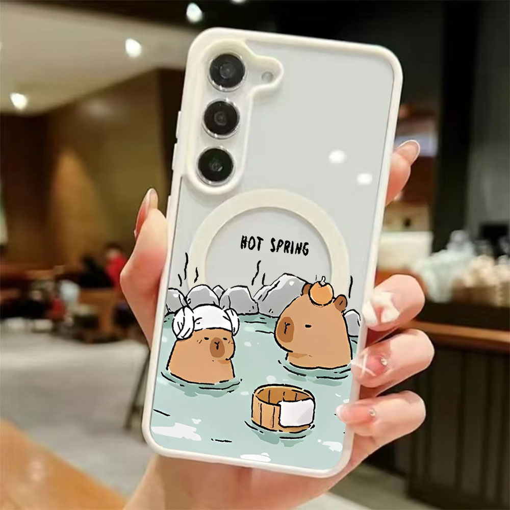 Phone Cases Galaxy S23 - Coque de téléphone magnétique transparente colorée