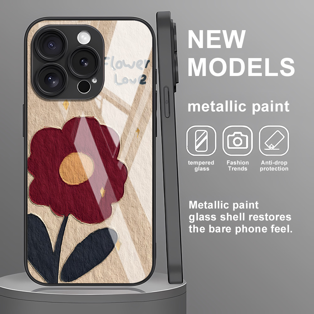 Phone Cases For Samsung A14 - Coque de téléphone en verre trempé,