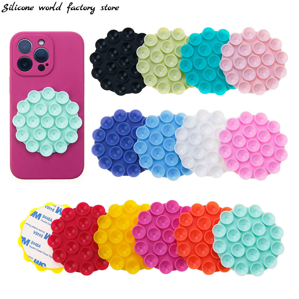Phone Cases Rubber - Ventouse ronde en Silicone pour téléphone
